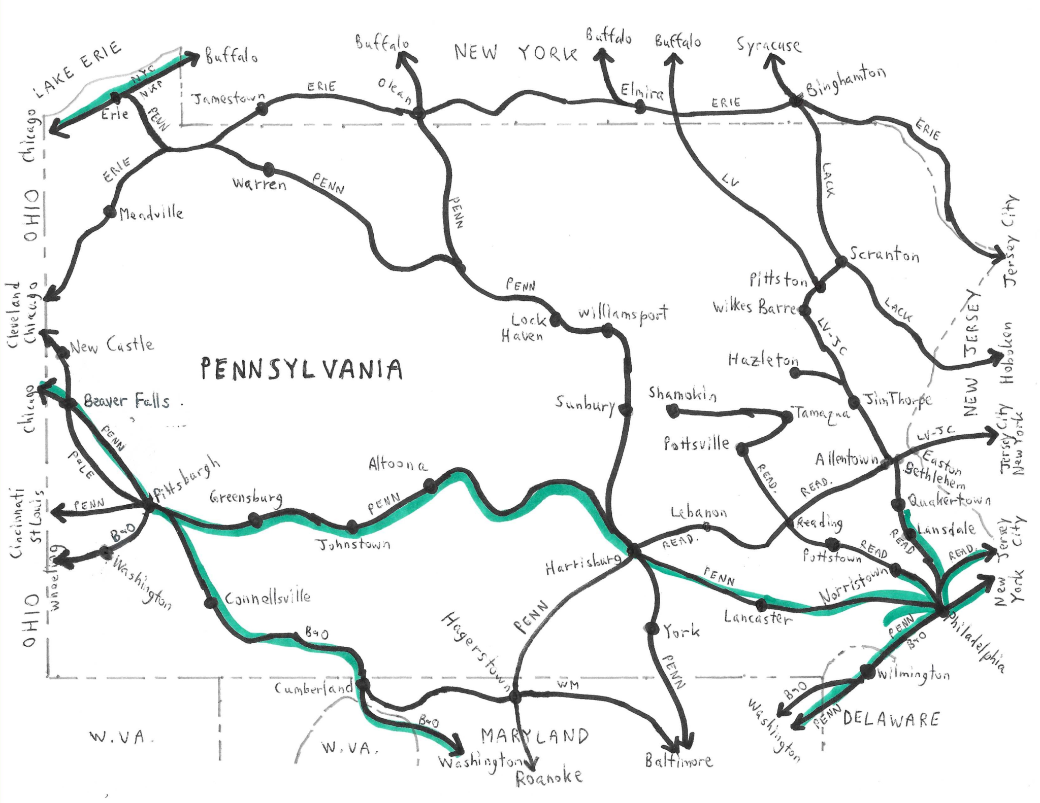 Pennsylvania Travel By Rail 1950   Pennsylvania 2048x1583 